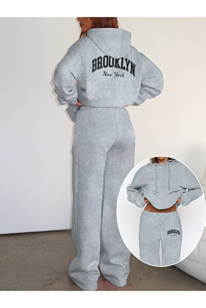 darkopia Unisex Men's Women's Brooklyn New York Back Printed Oversize 3 Threa...