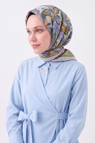 Silk Home Velora Scarf Aura Floral Purple