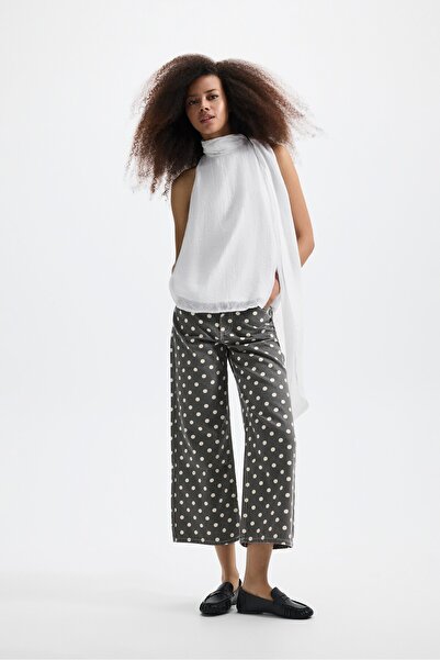 LEFTIES Temel puantiyeli culotte jean