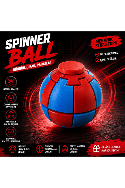 Spinner Ball Dönebilen Mekanik Stres Topu ve Zeka Egzersiz Oyuncağı