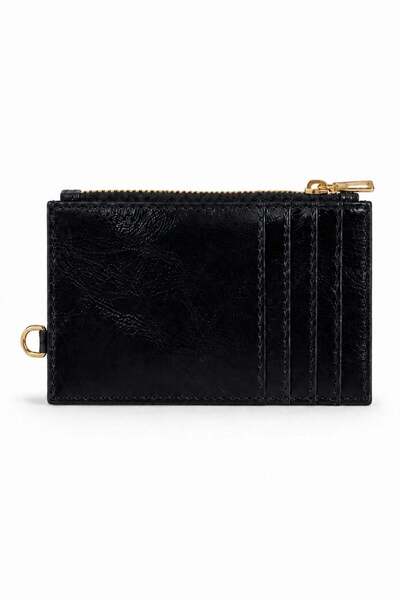 HAKKE Shiny Textured Multi-Compartment Slim Wallet