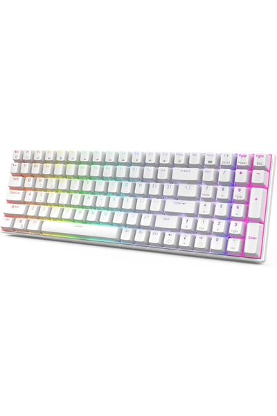 RK ROYAL KLUDGE RK100 2.4G Wireless/Bluetooth/Wired RGB Mechanical Keyboard, ...