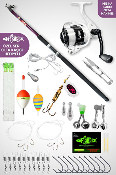 Fishack Deniz Ve Göl Surf Olta Takımı Seti 350cm Kamış 60/120gr / 60'lık Maki...