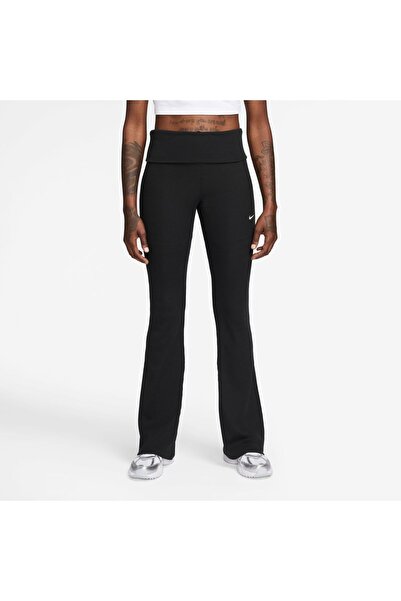 Nike W NSW CHILL KNIT RIB PANT IF0240-010 Μαύρο