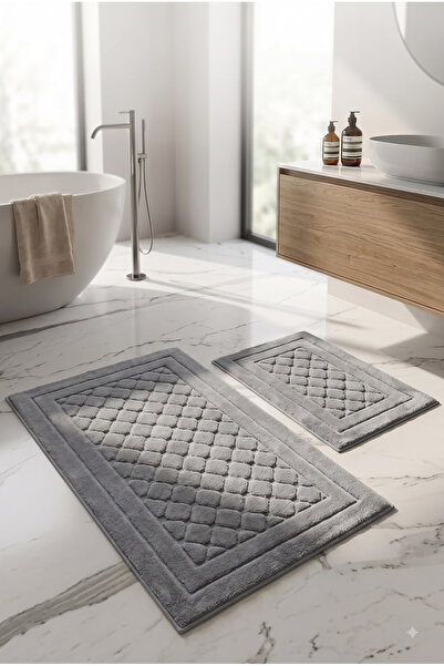 neşe home collection Bathroom Mat Set of 2 |   Machine Washable |   Stain-Res...