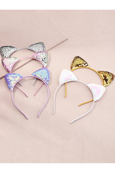 Take Two By Styli Set of 5 - Sequin Cat Ear Headband