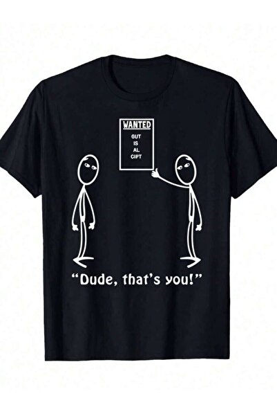 21JNRY -Men'S You Are His Pattern-Shirts-Black Printing, Crew Neck Short Slee...