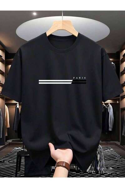 k222 Men's Round Neck Letter Print Casual Versatile Daily Short Sleeve T-Shirt