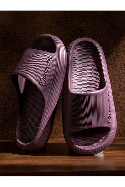 Take Two By Styli Purple Comfort Slides