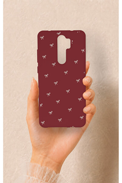 Vip Case Redmi Note 8 Pro Uyumlu Beyaz Mini Kurdele Desenli Silikon Kılıf