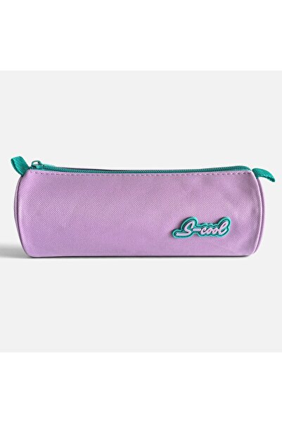 Zâna Casei ETUI TUBULAR LILA CU FERMOAR VERDE