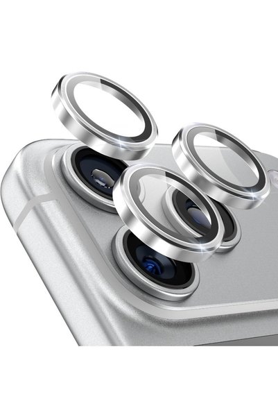 Choice9 Tempered glass 17Pro 17ProMax Silver Orange Metal Glass Camera Lens P...