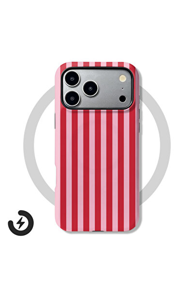 Choice34 iPhone17 Pro Max DF-CIX2H1-JSS114 Red Stripe Magnetic Case For iPhon...