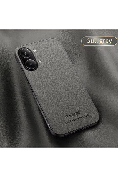 Choice9 Poco X6 Pro Gray Luxury Built-in Magnet Leather Phone Case for Mi POC...