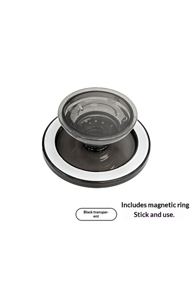 Choice8 حامل هاتف مغناطيسي شبه شفاف أسود شفاف قابل للطي متوافق مع Magsafe