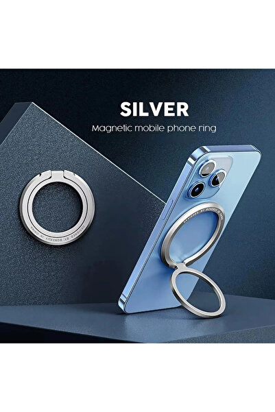 Choice1 kebidumei Silvery KEBIDUMEI Foldable Magnetic Phone Holder Finger Rin...