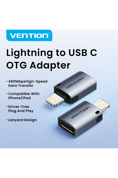 Choice Lighting OTG Vention Lightning OTG Type C to Lightning OTG Adapter USB...