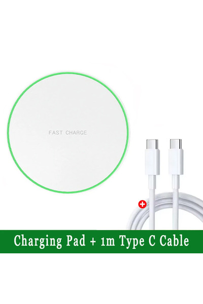 Choice4 VIKEFON White with C-C Cable Wireless Charger For iPhone 17 16 15 14 ...