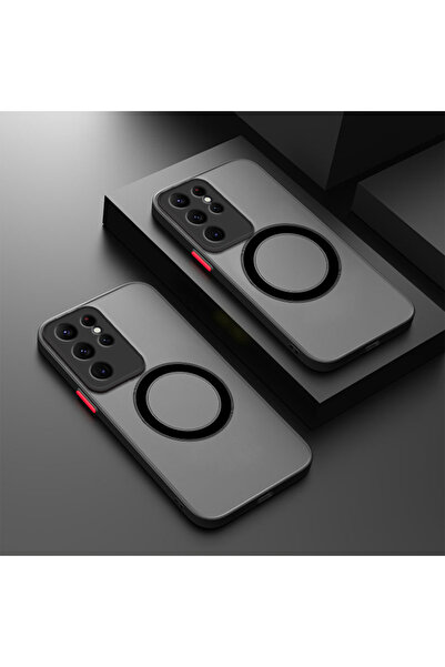 Choice14 Galaxy S24 Ultra black Stylish Magnetic Matte Phone Case for S26 S25...