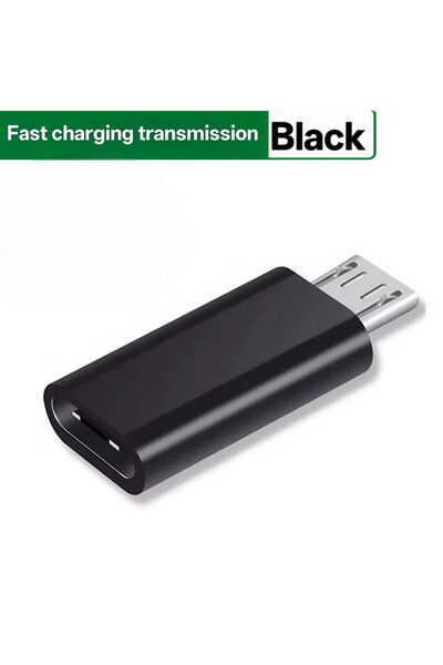 Choice4 محول شحن صغير من النوع C إلى مايكرو USB للأندرويد، قطعة واحدة سوداء، ...