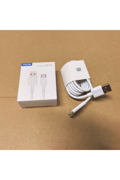 Choice 1m White Tecno 70W 65W 55W 45W 1M 6A Type-C Fast Charging Cable For Po...