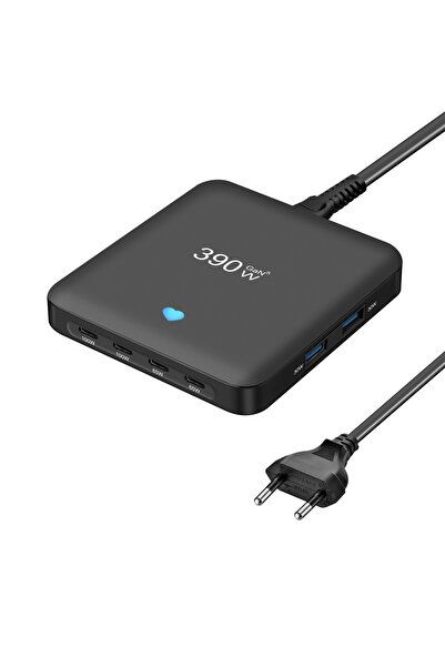 Choice EU 390W GaN Desktop Charging Station, 65W PD Multi-Port USB Hub for Ph...
