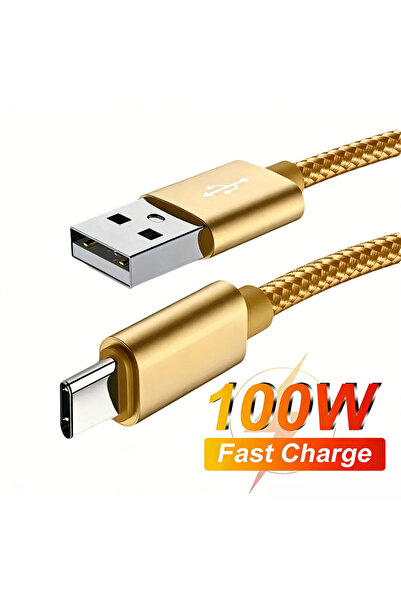 Choice9 1m Gold USB Type C Braided Cable For iPhone 15 16 17 Pro Max Fast Cha...