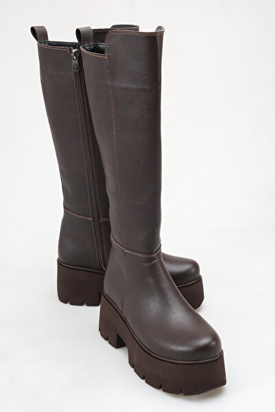 Solo Bag Women's Daily Flat High Wedge Heeled Boots