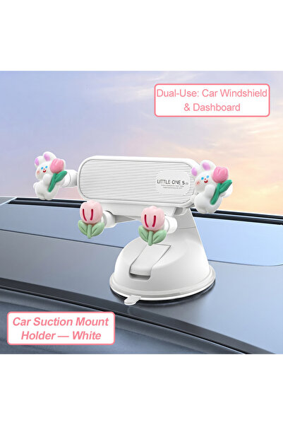 Choice Tulip Suction Cup Car Phone Holder Cartoon Cute Dashboard Car Windshie...