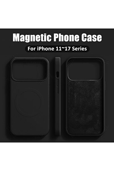Choice iPhone17 Pro Max Black Support Magnetic Wireless Charging Silicone Cas...