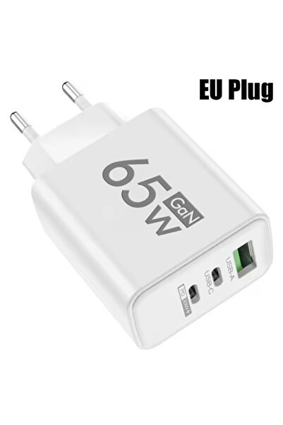 Choice 65W EU charger Total 65W GaN USB Charger Type C PD 3 Ports Charging Ce...