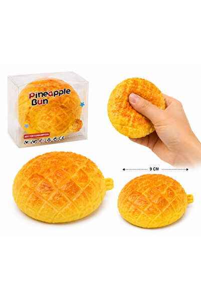 SHOP LIKE A PRO Chiflă Ananas Squishy Crunchy Parfumată, 9 cm, Jucărie Antist...
