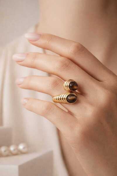 Feyz Tasarım Cat's Eye Design Ring