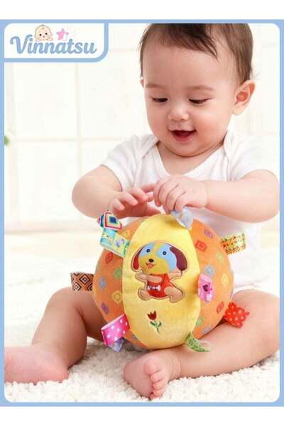 Vinnatsu Baby Rattle Ball Toy Montessori Grasping Ball with Rattle, Sensory T...