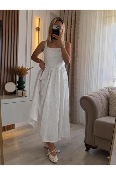 Hiloş Boutique White Festive Dress