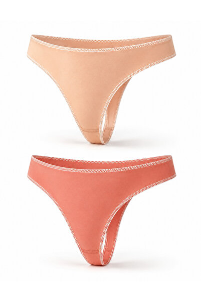 OrganicKid Ease Kadın Gülkurusu/Pembe Tanga Külot 2'li Set