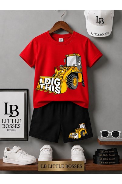 LB little bosses Summer Shorts T-Shirt Unisex (Kepçe)