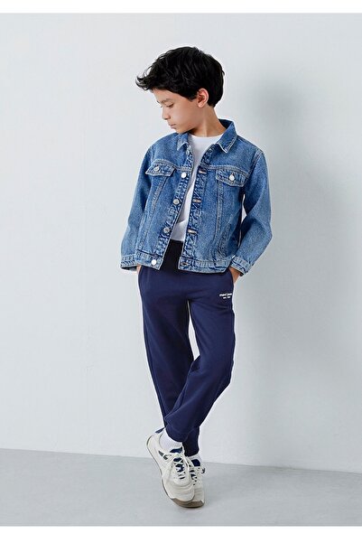 Mavi Logo-Printed, Regular Waist, Regular Fit, Elasticated Hem Men's Sweatpants.