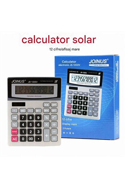 DM Calculator 1200V, cu afișaj digital cu 12 cifre, 18x14cm