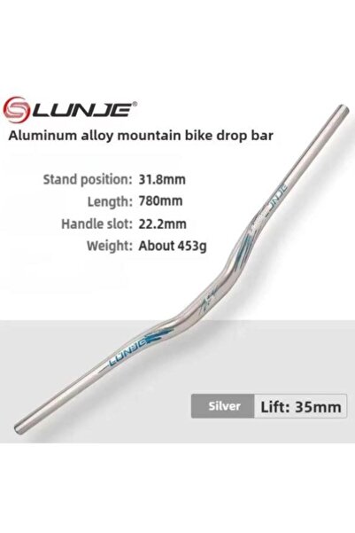 SARİSSA BİSİKLET Lunje 78 CM 35 Rise Açılı Alüminyum 31,8mm Mtb Freeride Gido...
