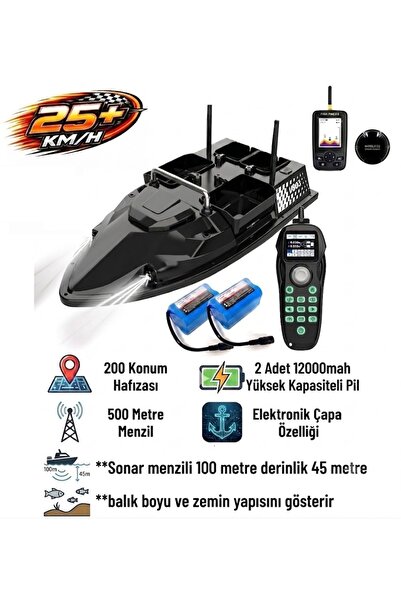 HobbyRcModels SAZAN YEMLEME BOTU Flytec V803 Pro 500M Menzilli, GPS'li, 200 K...