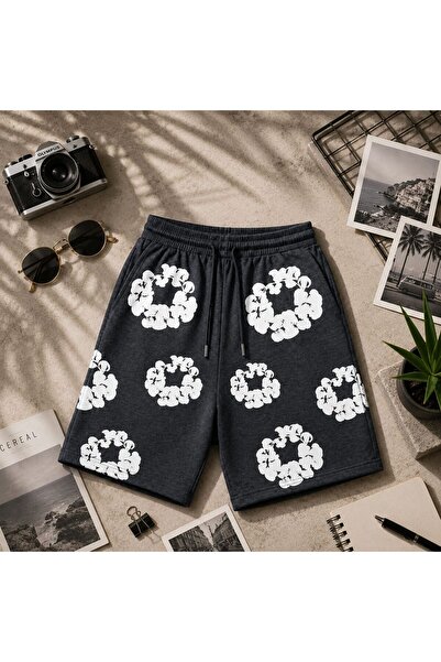Ryam Mooda Oversize Shorts - 3D Puff Fluffy Floral Printed Cotton Combed Shorts