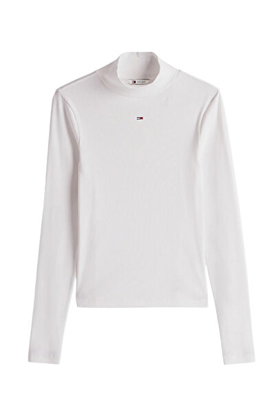 Tommy Hilfiger Γυναικεία Μπλούζα Ζιβάγκο Λευκή Tommy Jeans DW0DW19830-YBL