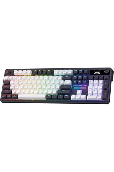 REDRAGON لوحة مفاتيح الألعاب K668 RGB، 104 مفاتيح + 4 مفاتيح اختصار إضافية، ل...