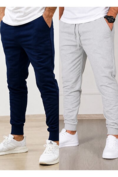 TORUK MAKTO Set de 2 pantaloni de trening unisex cu tiv cu nervuri Jogger, cu...