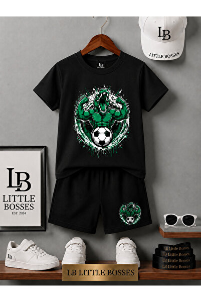 LB little bosses Summer Shorts T-Shirt Unisex. (Crocodile Plays with the Ball)