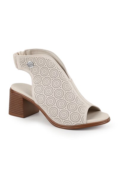Mammamia Women's Sandals Evening Dress Genuine Leather Laser Cut Thick Heeled...