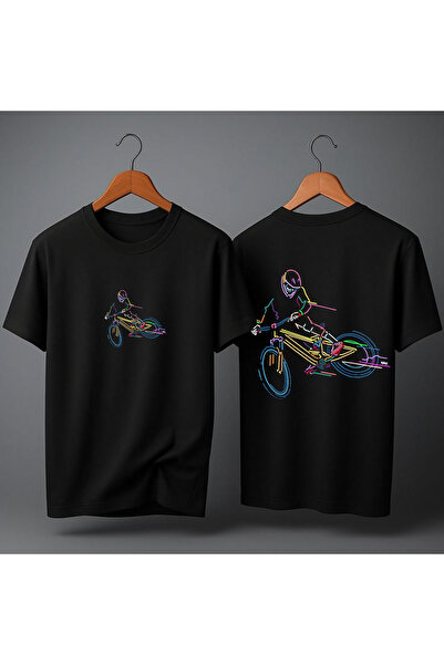 MAGORS Cycling T-Shirt, Sports, Motivational Back Printed Oversize Premium Un...