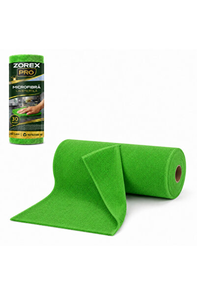 ZOREX Rola cu 30 de lavete din microfibra Pro, Detasabile, Absorbante si Reut...
