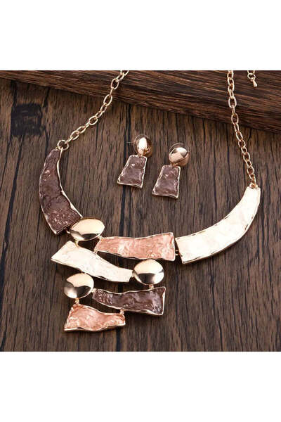 Stemma Jewelry Colier Set Colier + Cercei Alisia din Argint 925, Placat cu Rodiu